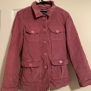 Denim & Co Girl Mauve Button Quilt Lined Jacket